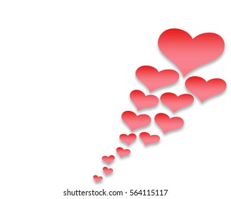 valentine seamless hearts pattern vector