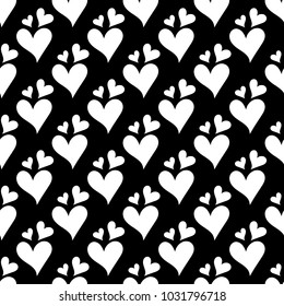 valentine seamless hearts romantic pattern vector illustration