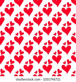 valentine seamless hearts romantic pattern vector illustration