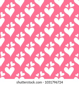 valentine seamless hearts romantic pattern vector illustration