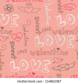 Valentine seamless pattern