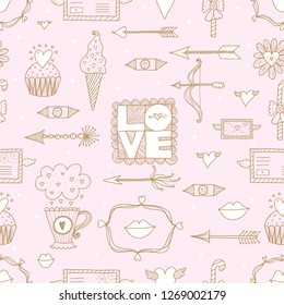 Valentine seamless pattern.