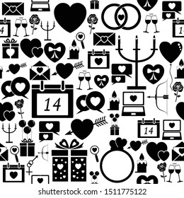 valentine seamless pattern background icon.