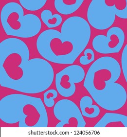 Valentine seamless pattern in bold colors