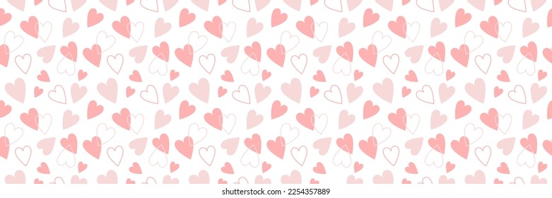 Valentine seamless pattern. Heart love background, wallpaper