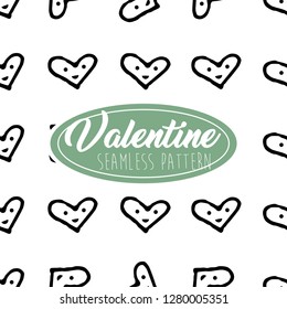 Valentine Seamless Pattern Heart shape for Greeting Card, Invitation and Banner