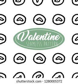 Valentine Seamless Pattern Heart shape for Greeting Card, Invitation and Banner