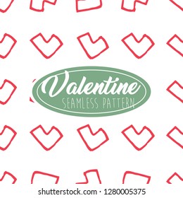 Valentine Seamless Pattern Heart shape for Greeting Card, Invitation and Banner