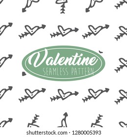 Valentine Seamless Pattern Heart shape for Greeting Card, Invitation and Banner