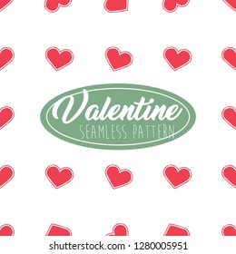 Valentine Seamless Pattern Heart shape for Greeting Card, Invitation and Banner