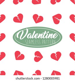 Valentine Seamless Pattern Heart shape for Greeting Card, Invitation and Banner