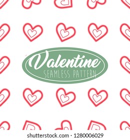 Valentine Seamless Pattern Heart shape for Greeting Card, Invitation and Banner