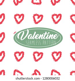 Valentine Seamless Pattern Heart shape for Greeting Card, Invitation and Banner