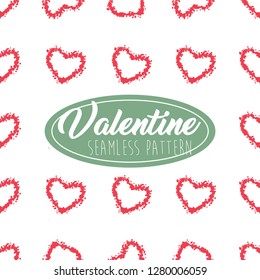 Valentine Seamless Pattern Heart shape for Greeting Card, Invitation and Banner