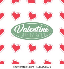 Valentine Seamless Pattern Heart shape for Greeting Card, Invitation and Banner