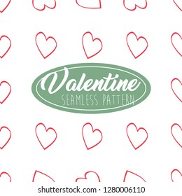 Valentine Seamless Pattern Heart shape for Greeting Card, Invitation and Banner