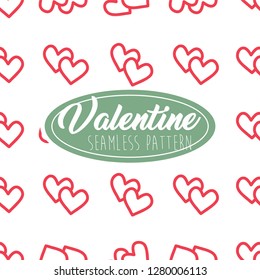 Valentine Seamless Pattern Heart shape for Greeting Card, Invitation and Banner