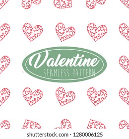 Valentine Seamless Pattern Heart shape for Greeting Card, Invitation and Banner