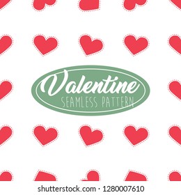 Valentine Seamless Pattern Heart shape for Greeting Card, Invitation and Banner