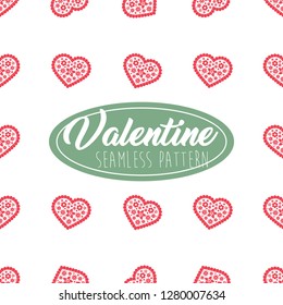 Valentine Seamless Pattern Heart shape for Greeting Card, Invitation and Banner