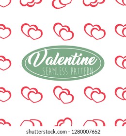 Valentine Seamless Pattern Heart shape for Greeting Card, Invitation and Banner