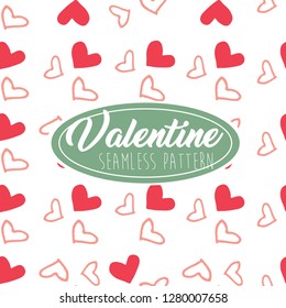 Valentine Seamless Pattern Heart shape for Greeting Card, Invitation and Banner
