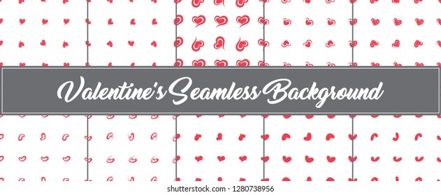 Valentine Seamless Pattern Heart shape for Greeting Card, Invitation and Banner