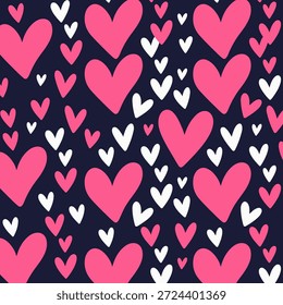Valentine seamless pattern with hearts valentine day design for fabric,cards, wedding invitations, gift wrap, textile print ,cotton, wallpaper, satin and digital backgrounds.
