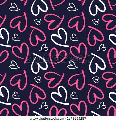 Valentine seamless pattern with hearts valentine day  design for fabric, cotton, wallpaper, satin and background