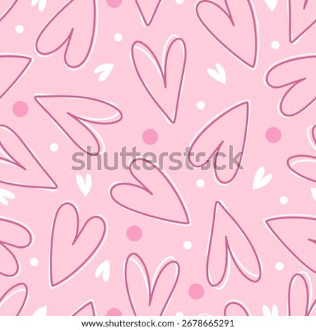 Valentine seamless pattern with hearts valentine day  design for fabric, cotton, wallpaper, satin and background