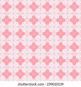Valentine seamless pattern with hearts on a pink background