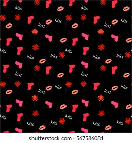 Valentine seamless pattern with hearts. Perfect for wallpaper, web page background, textile, greeting cards and wedding invitations
