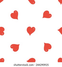 Valentine seamless pattern with hearts vector illustration