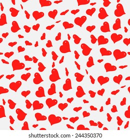 Valentine seamless pattern with hearts vector illustration