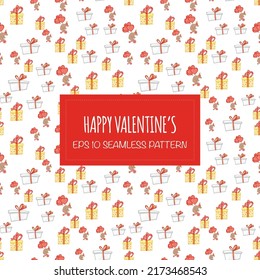 nahtloses Valentinmuster. Ideal für Tapete, Webseitenhintergrund, Textilien, Grußkarten und Hochzeitseinladungen.