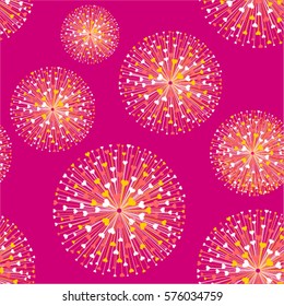 Valentine Seamless Pattern with Red Hearts