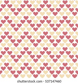 valentine seamless polka dot geometry pattern with hearts.  simple cute heart shape repeatable motif for fabric, wrapping paper, background