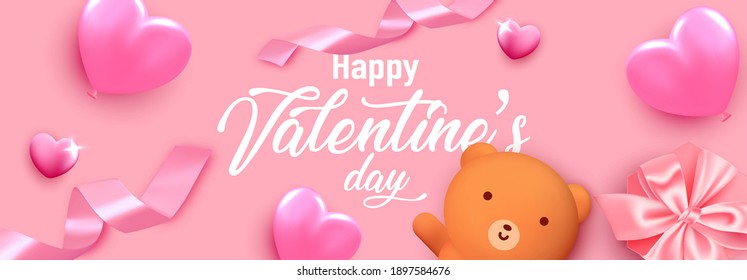Valentine set background. Festive romantic card. Love poster concept and promotion brochure to gifts or templates.