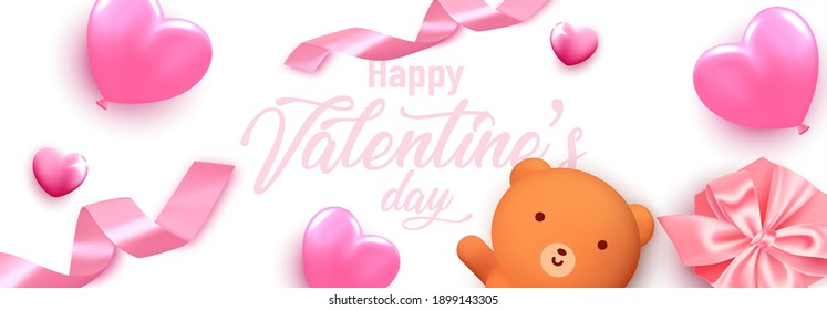 Valentine set background. Festive romantic card. Love poster concept and promotion brochure to gifts or templates.