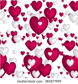 Valentine. Set of stickers in the shape of a heart to celebrate Valentine's Day. You are in my dream.
