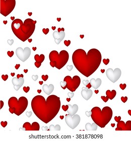 Valentine. Set of stickers in the shape of a heart to celebrate Valentine's Day. You are in my dream.