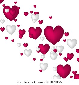 Valentine. Set of stickers in the shape of a heart to celebrate Valentine's Day. You are in my dream.