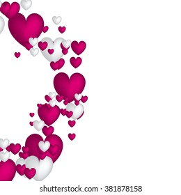 Valentine. Set of stickers in the shape of a heart to celebrate Valentine's Day. You are in my dream.