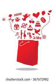 valentine shopping bag