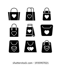 valentine shopping icon or logo isolated sign symbol vector illustration - Collection of high quality black style vector icons
