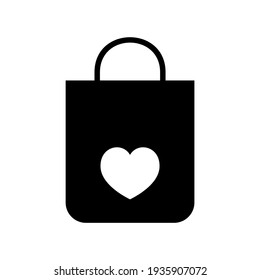 valentine shopping icon or logo isolated sign symbol vector illustration - high quality black style vector icons
