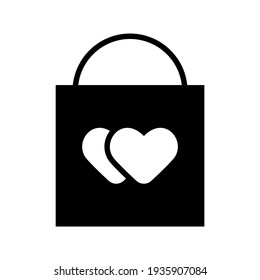 valentine shopping icon or logo isolated sign symbol vector illustration - high quality black style vector icons

