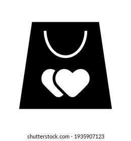 valentine shopping icon or logo isolated sign symbol vector illustration - high quality black style vector icons
