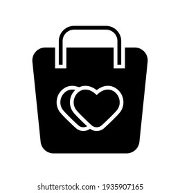 valentine shopping icon or logo isolated sign symbol vector illustration - high quality black style vector icons
