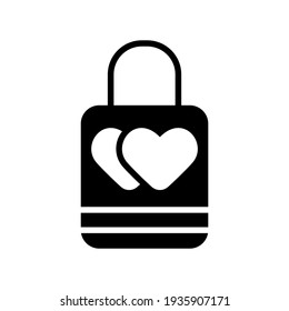 valentine shopping icon or logo isolated sign symbol vector illustration - high quality black style vector icons
